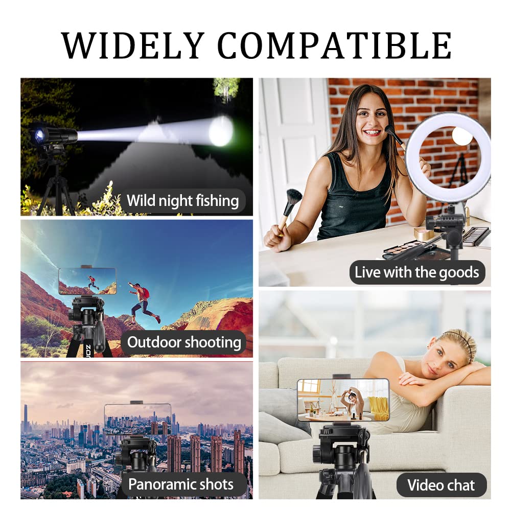 Trípode para Cámara ZOMEI Q111 Negro Profesional de Aluminio 55 Pulgadas para DSLR Canon Nikon Sony