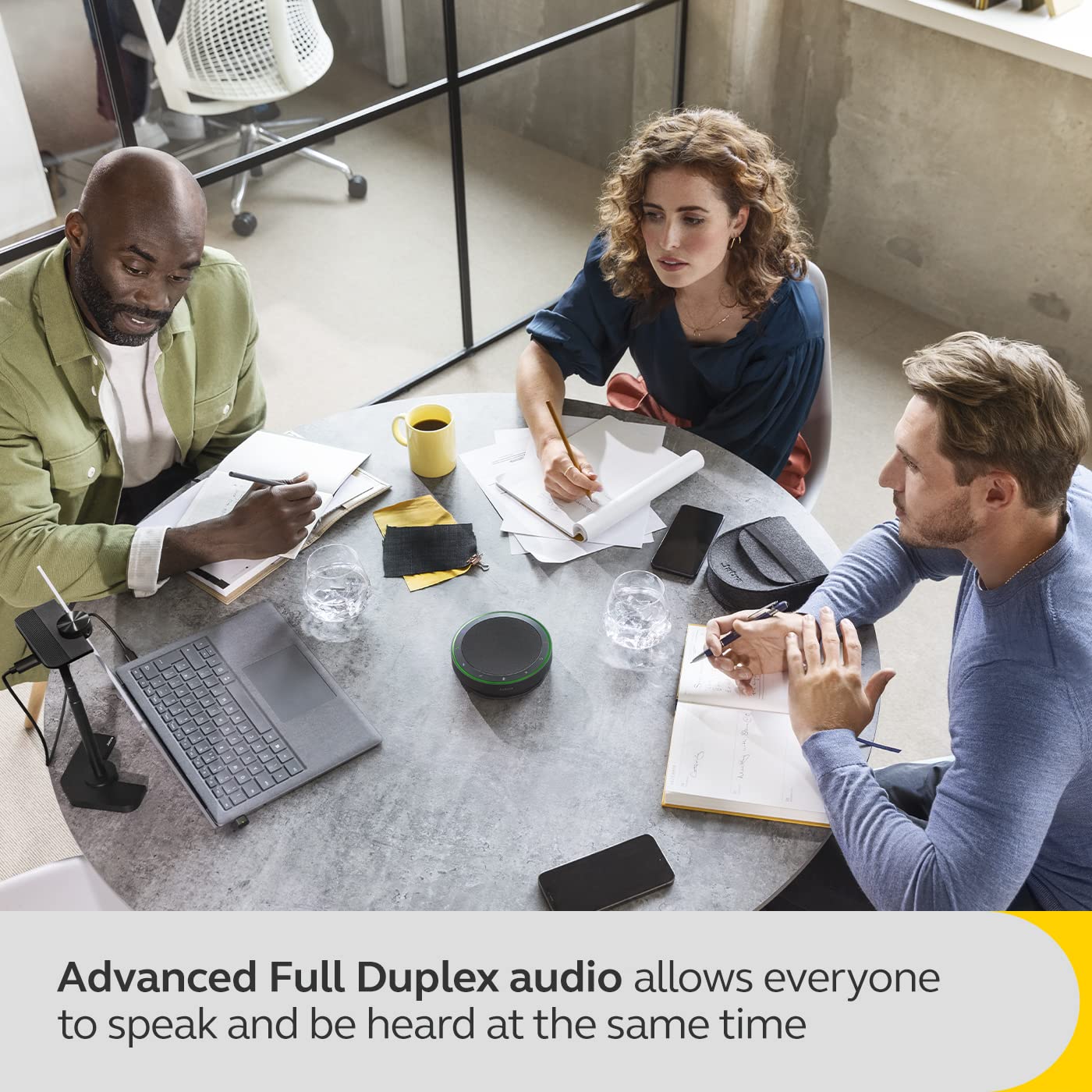Jabra Speak2 75 - Altavoz inalámbrico Bluetooth - 4 micrófonos con cancelación de Ruido, Altavoces de Rango Completo de 65 mm y Audio de Banda superancha, Altavoz Certificado de