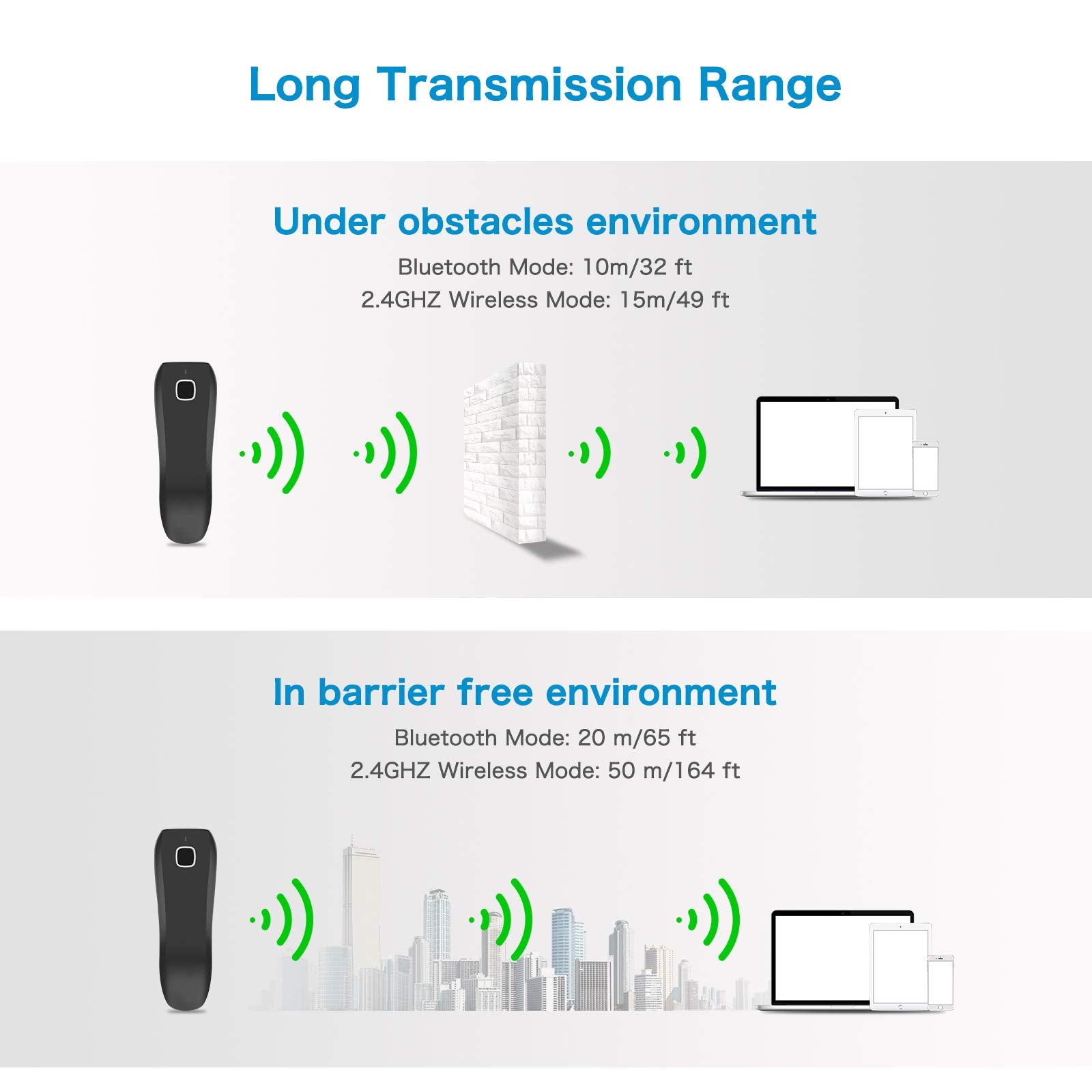NETUM - Mini escáner de código de barras 1D con Bluetooth, 3 en 1, portátil, automático, USB, inalámbrico, CCD, escaneado de código de barras, compatible con escaneado de visualización, para tabletas,