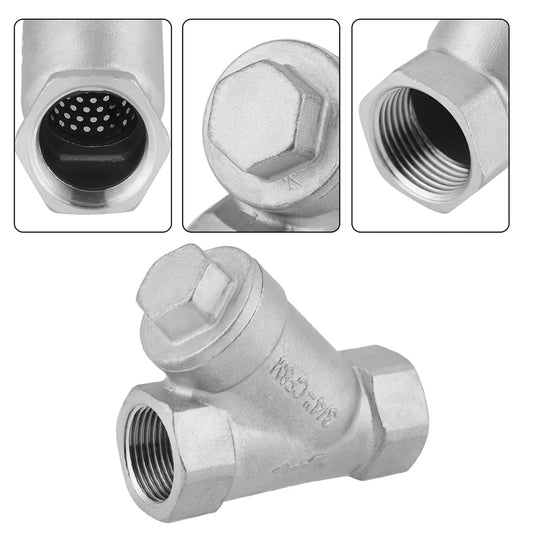 Filtro de Tipo Y PT Rosca de Acero Inoxidable 3/4" para Agua, Aceite y Gas