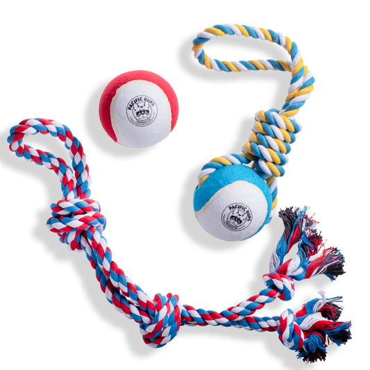 Juguetes para perros grandes – Apoya el rescate de perros sin fines de lucro – Juguetes de cuerda para perros grandes interactivos para aburrimiento – Juguetes de cuerda gigante para razas grandes – Juguetes para perros XL – Pelota de tenis gigante de bús