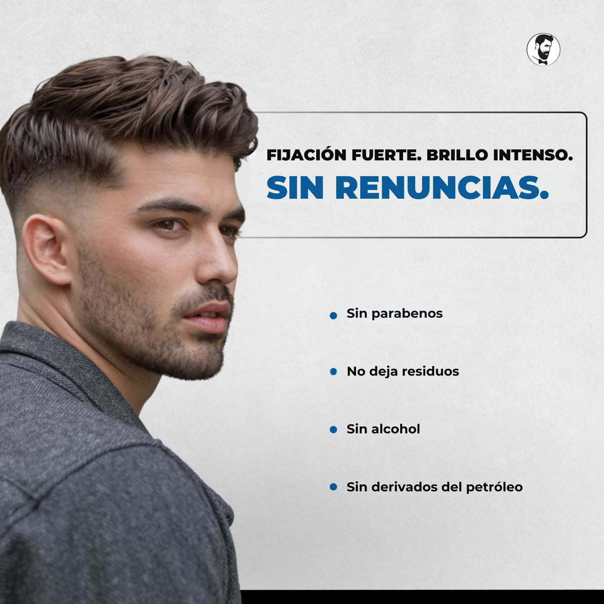Gentlemen Republic Genuine Grooming Gentlemen Republic - Gel Oceano de 32 Oz con Bomba, Fijaci?n Fuerte y Alto Brillo para Todo Tipo de Cabello, 100% Libre de Alcohol y F?cil de Aplicar, F?rmula Profe