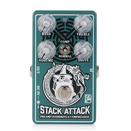 Caline CP-509 Stack Attack Preamplificador Overdrive & Compresor Pedal True Bypass Carcasa de aleación de aluminio