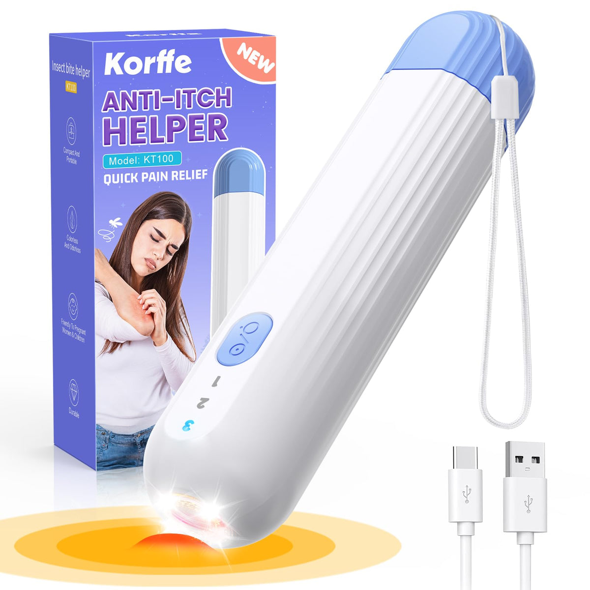 Curador de Picaduras Korffe para Alivio de Picaduras de Insectos sin Químicos