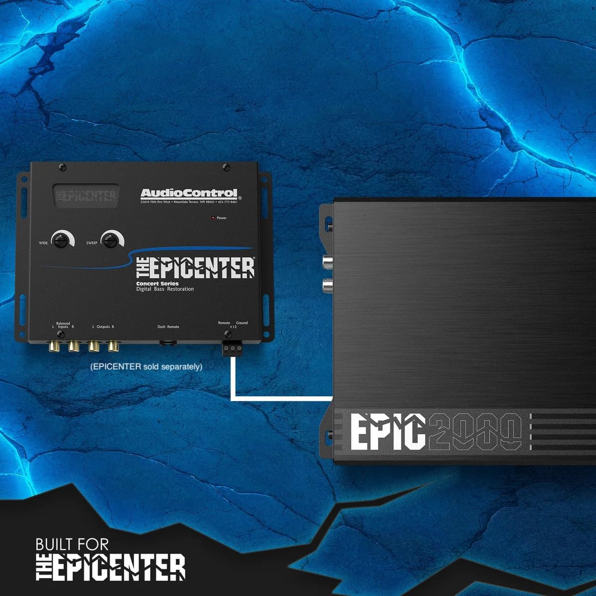 AudioControl EPICFIVE Epic Series 1100 W RMS 5 canales amplificador de audio para coche, clase D, impulso épico, filtro subsónico, filtros de paso alto/paso bajo, perilla de graves remoto ACR-E,