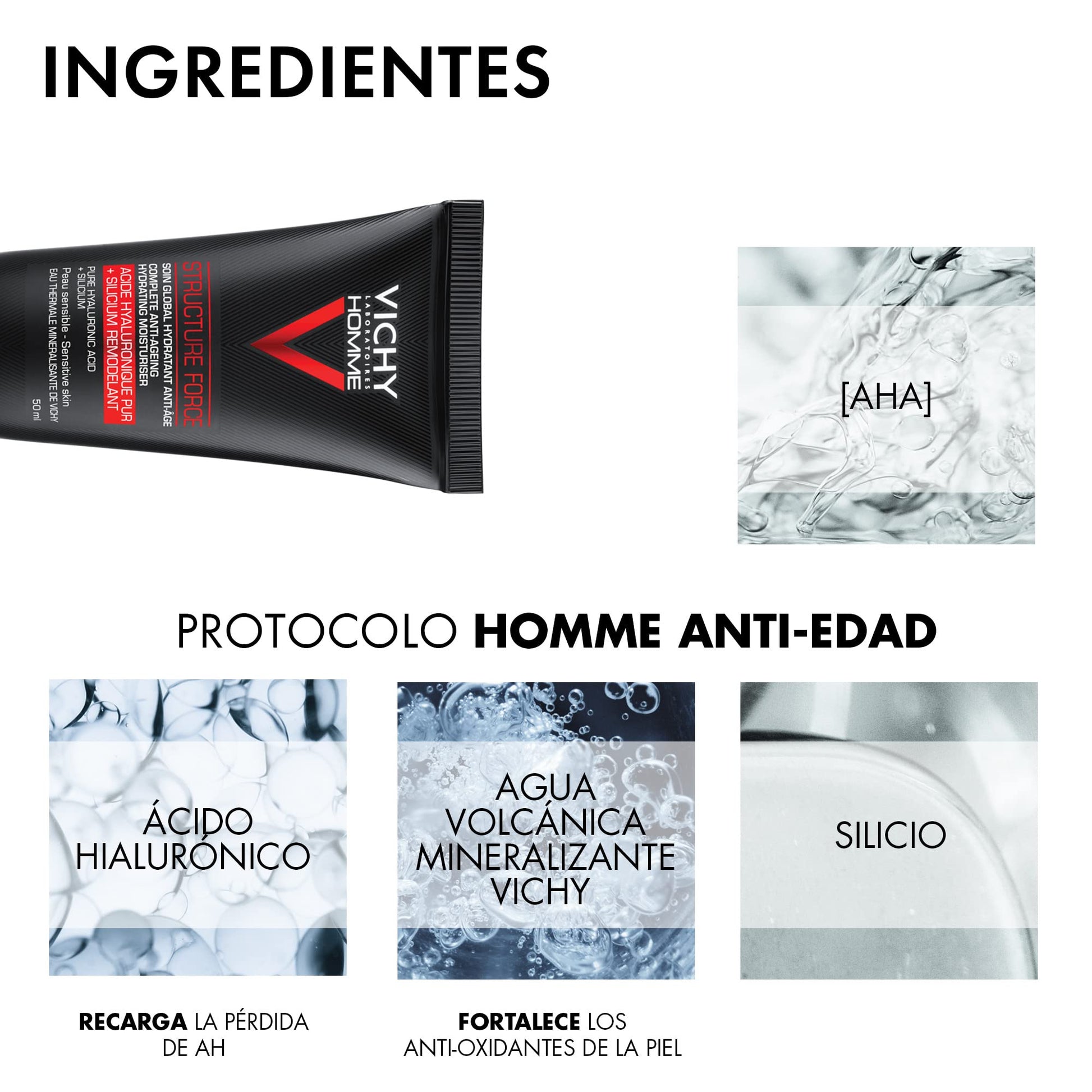 Crema Anti-edad para Hombre Structure Force Vichy Homme 50ml