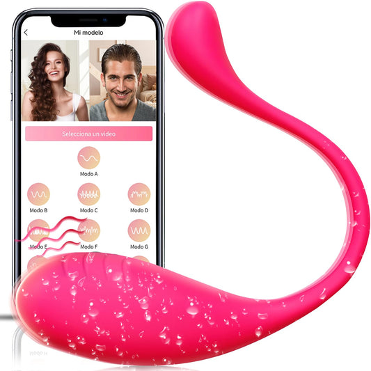 Vibrador EHRHDKNS Rosado con Control de APP y 10 Modos para Mujer