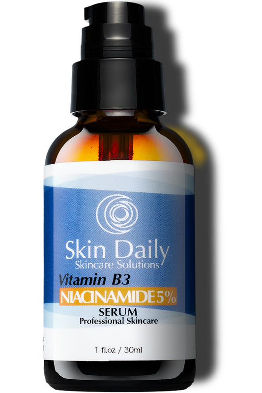 Skin Daily Skincare Solutions Niacinamide Vitamin B3 Cream Serum for Face 5%- 1 Oz - Visibly Beautify Pores and Wrinkles and Other Signs of Aging - Superior Moisturizing Skin Brightening Facial Serum - Your Friends Will Notice (1o