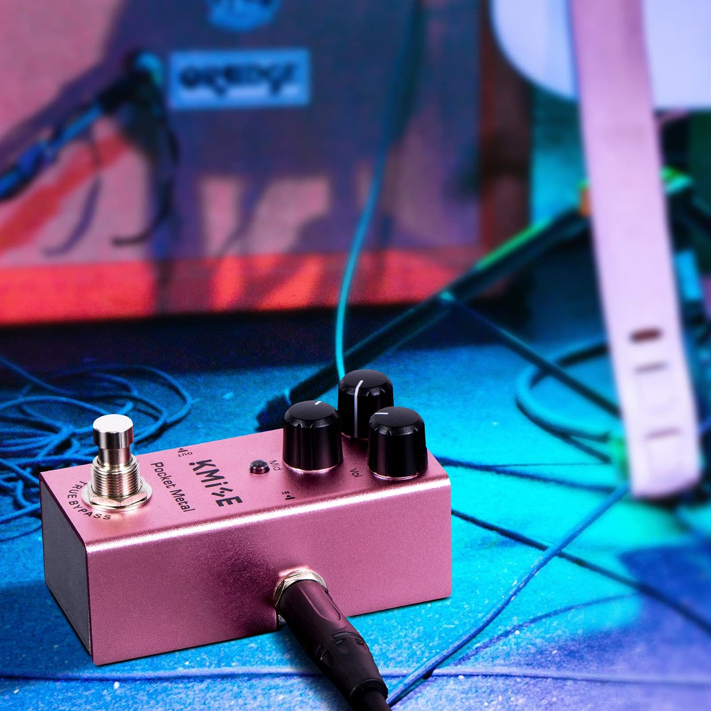 lotmusic Pedal de efectos de guitarra eléctrica Mini tipo único DC 9V True Bypass (Pocket Metal)