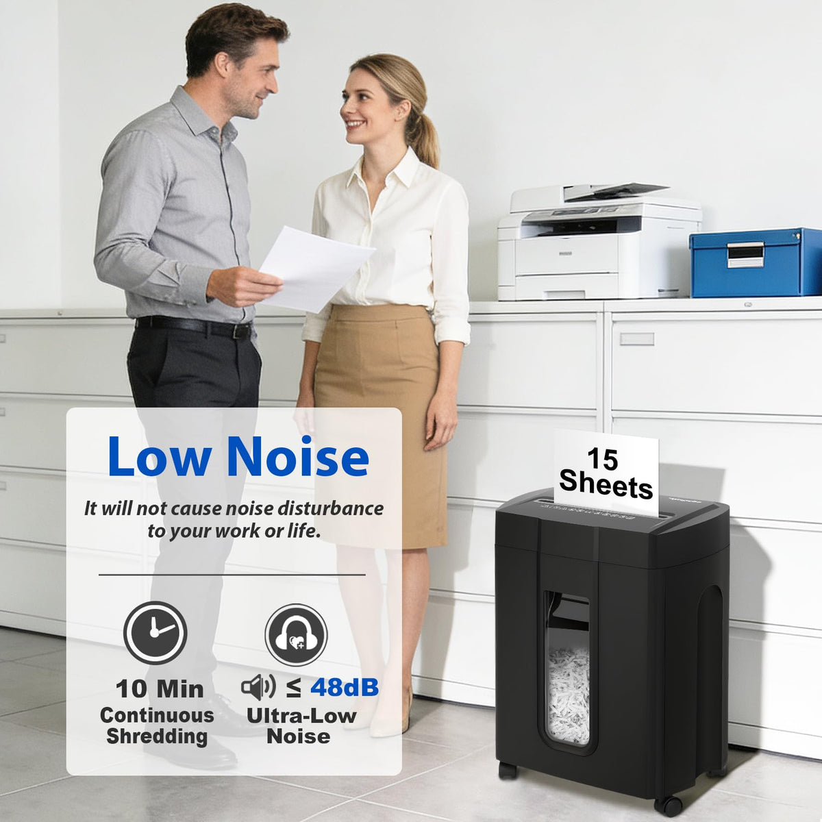 Trituradora De Papel Wingwise A-WW-S3615 Negro De Bajo Ruido P4