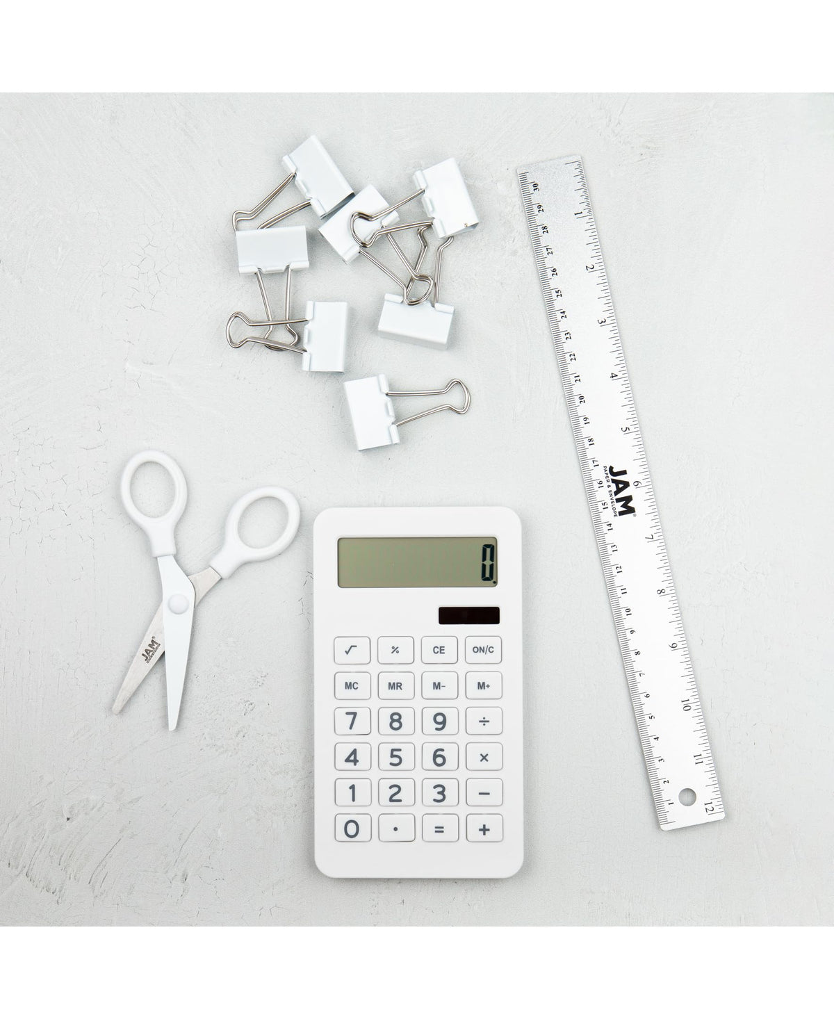 Calculadora JAM PAPER Blanca con Visualización LCD de 10 Dígitos