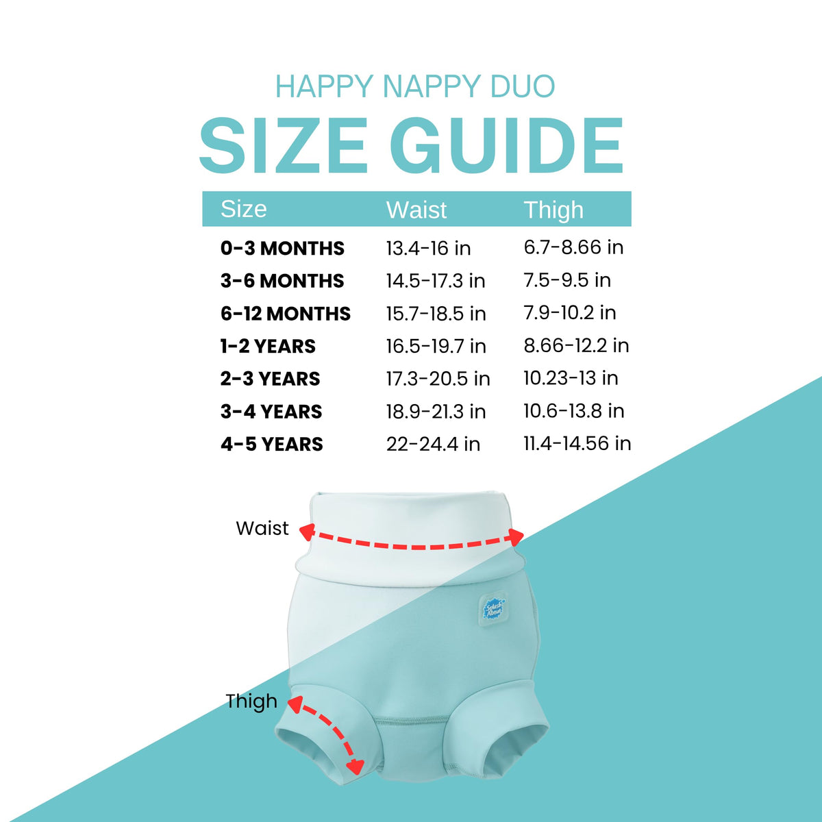 Splash About Happy Nappy Duo - Pañal reutilizable para bebés y niños pequeños (Pistachio, 12-24 meses)