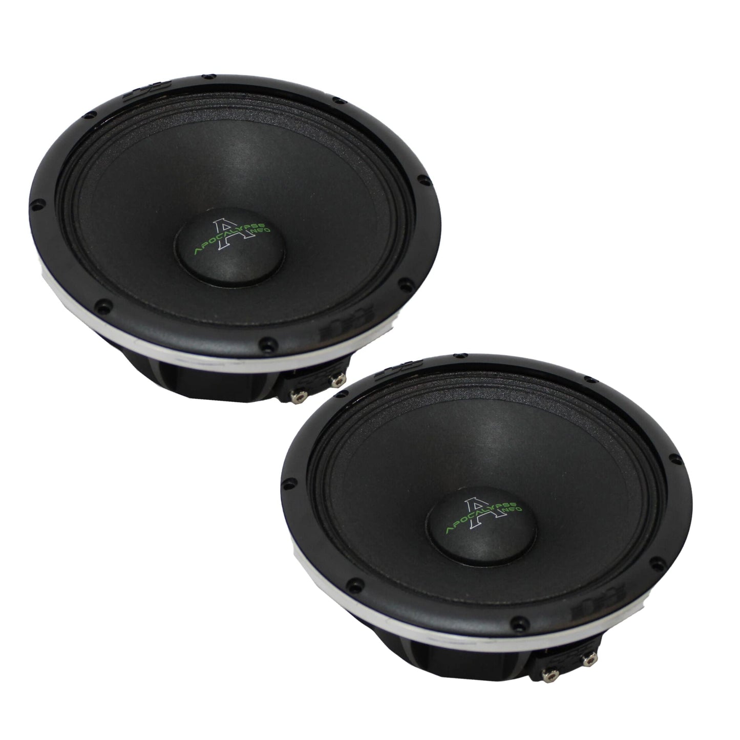 Deaf Bonce - Altavoces de rango medio de 6.5 pulgadas, 600 W, 4 ohmios, serie Apocalypse AP-M67AN Negro y Verde