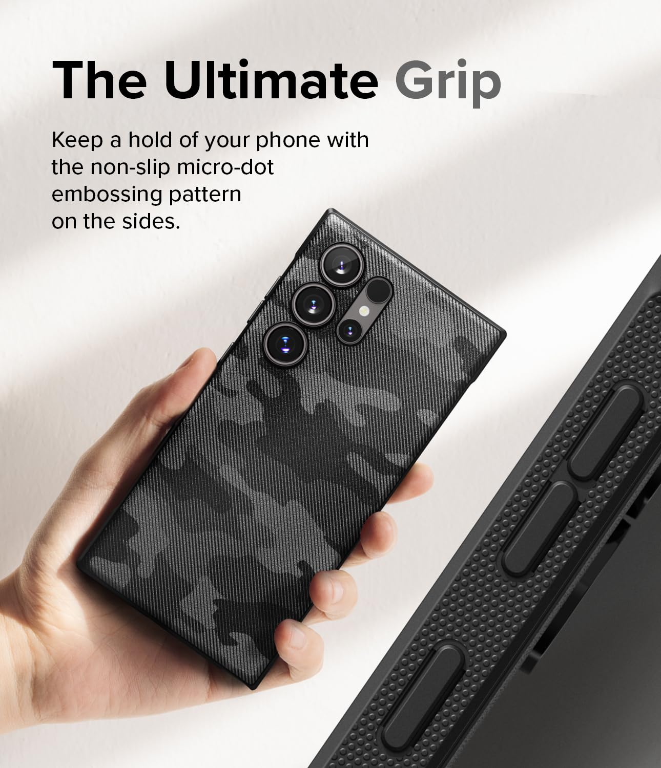 Funda Ringke Onyx Camo Black Antihuellas y Antideslizante para Samsung Galaxy S24 Ultra