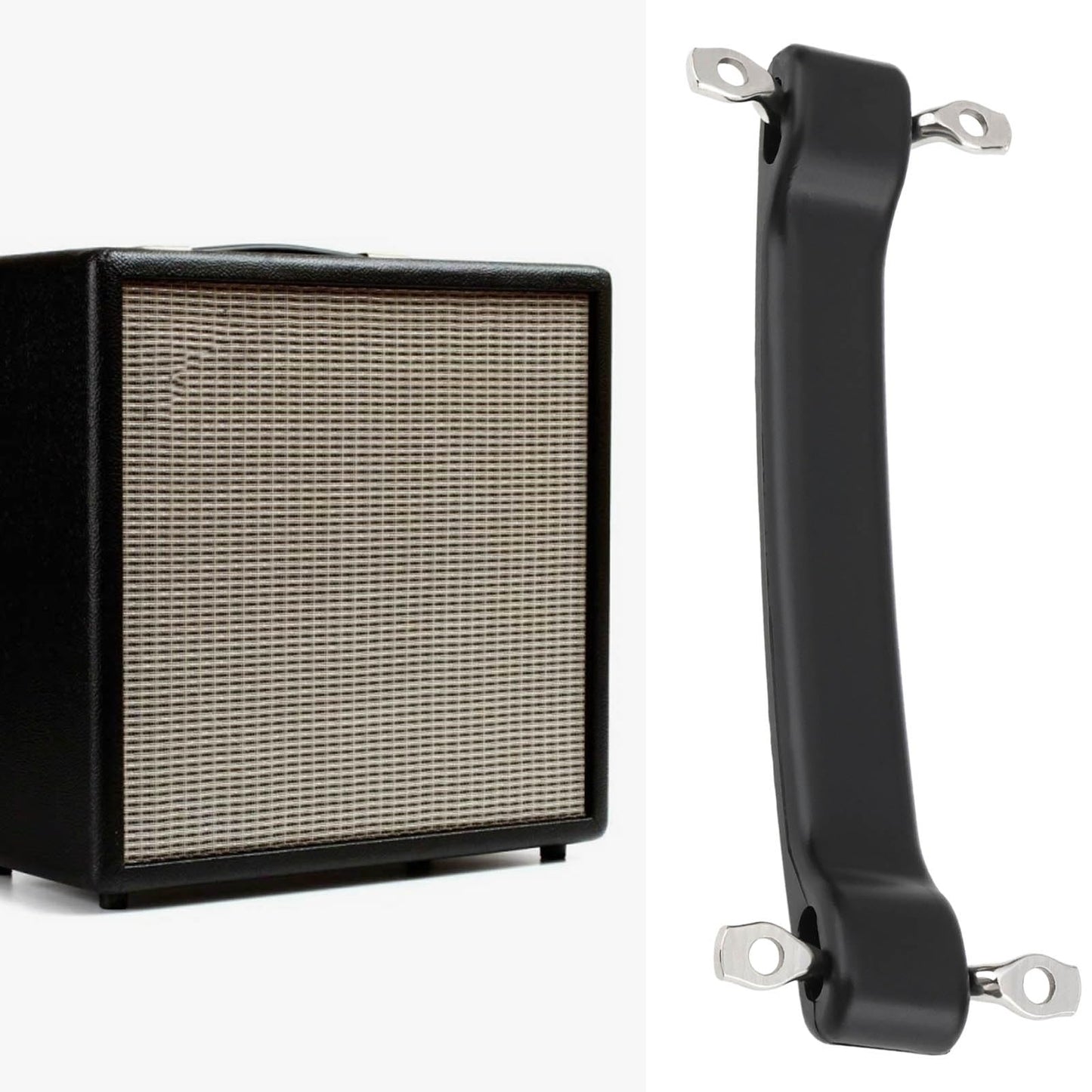 LT Easiyl - Mango de amplificador clásico Dogbone con tornillos, mango de goma suave compatible con amplificador de guardabarros, amplificador de bajo, amplificador de guitarra