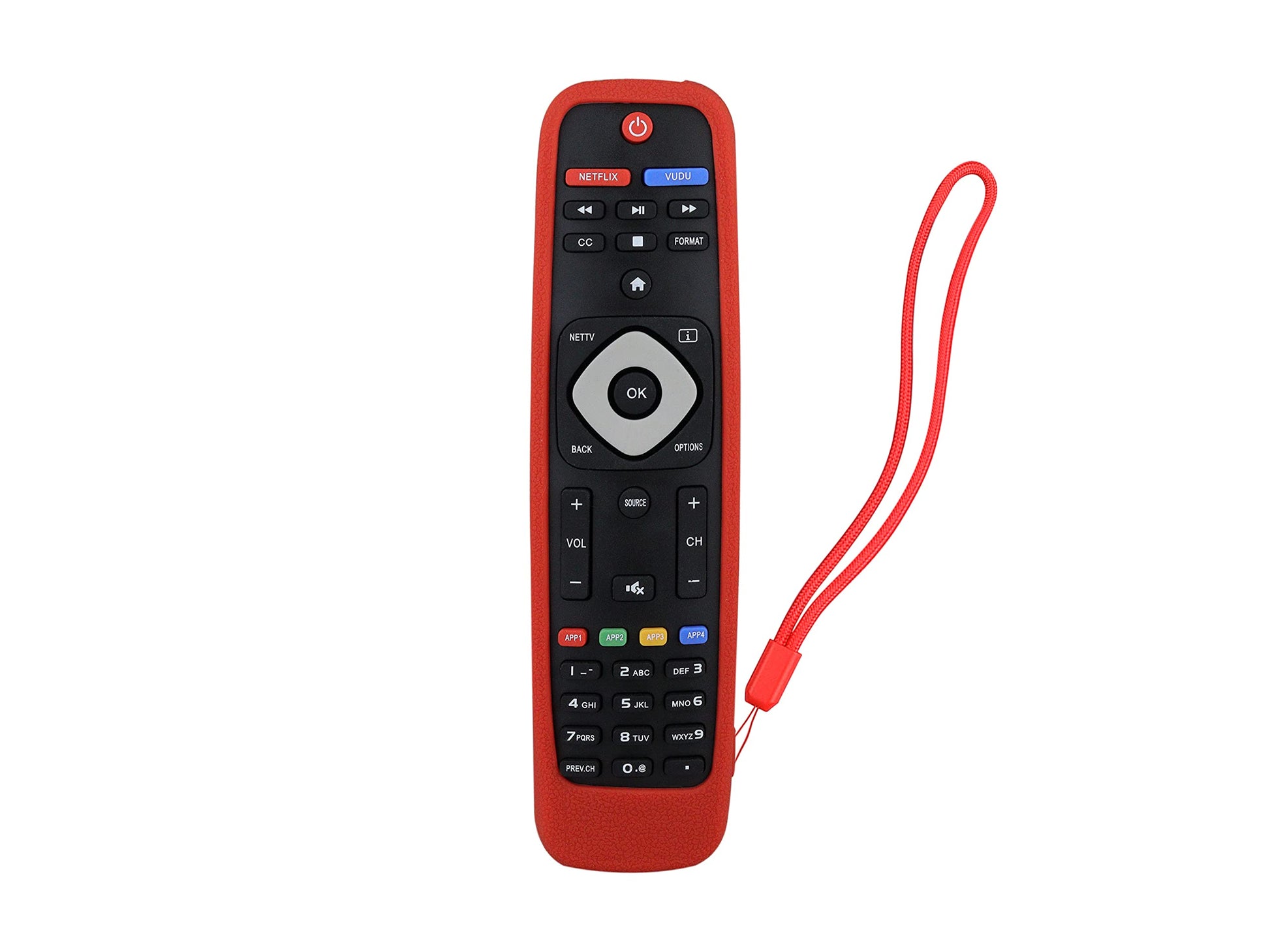 Funda para Control Philips Smart TV 4k Silicon (Rojo)