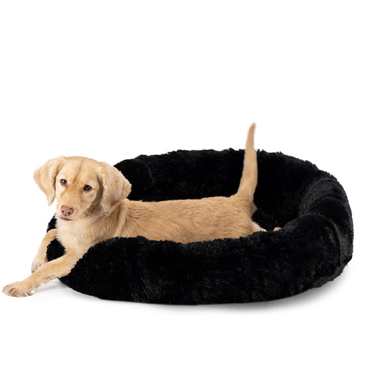 Cama para Perro Tipo Dona Anti Estrés PETS APPAREL HILLS Negro Medium