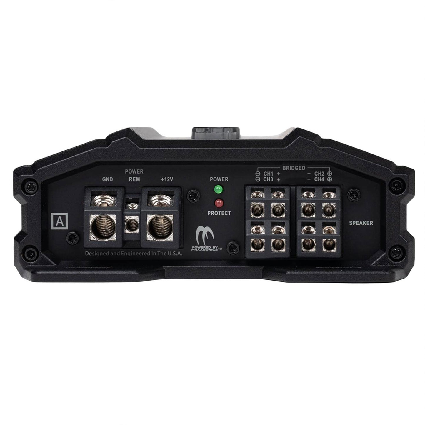 Hifonics Zeus Delta ZD-1350.4D - Amplificador de audio para coche compacto de 4 canales niquelado con función de encendido automático, color negro