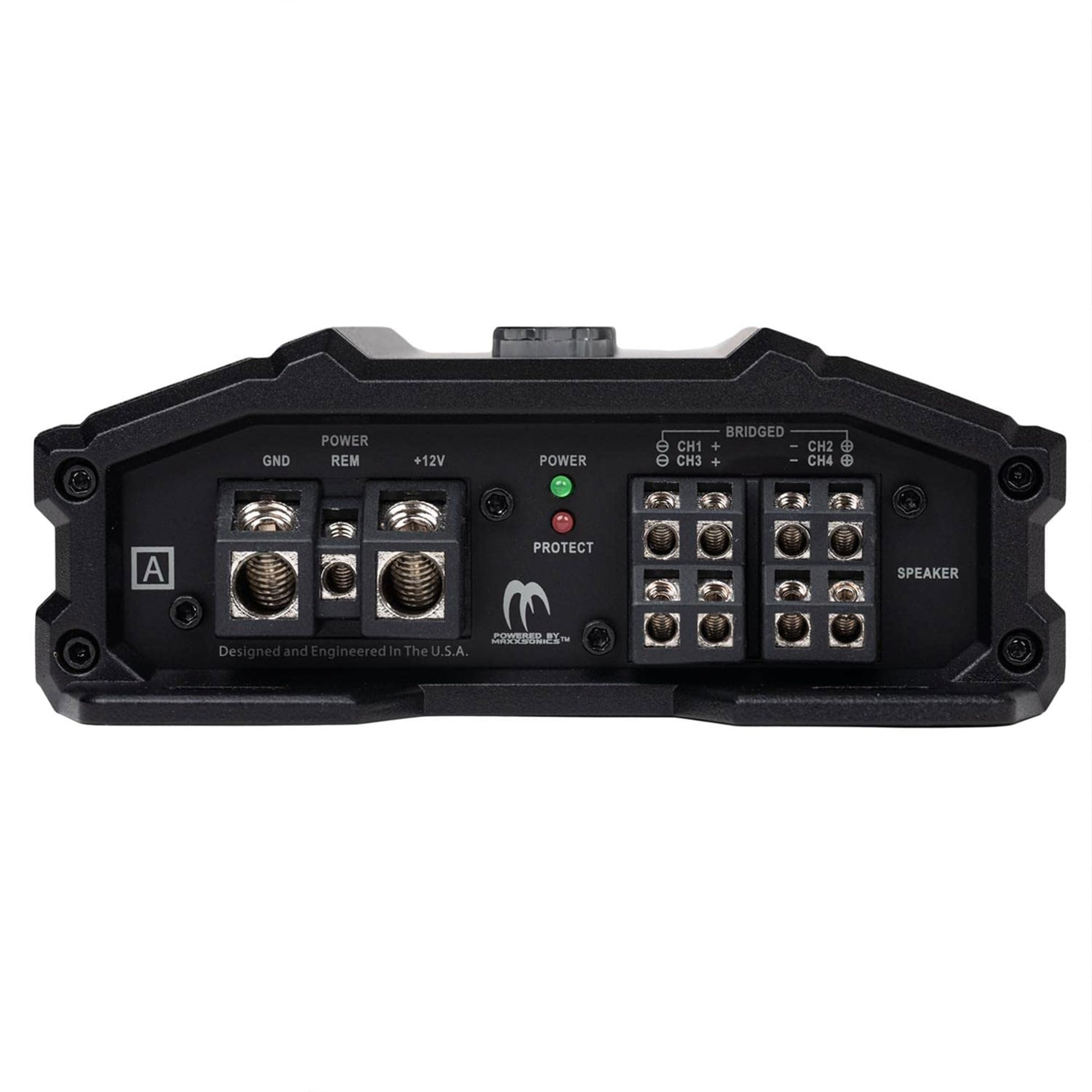 Hifonics Zeus Delta ZD-1350.4D - Amplificador de audio para coche compacto de 4 canales niquelado con función de encendido automático, color negro