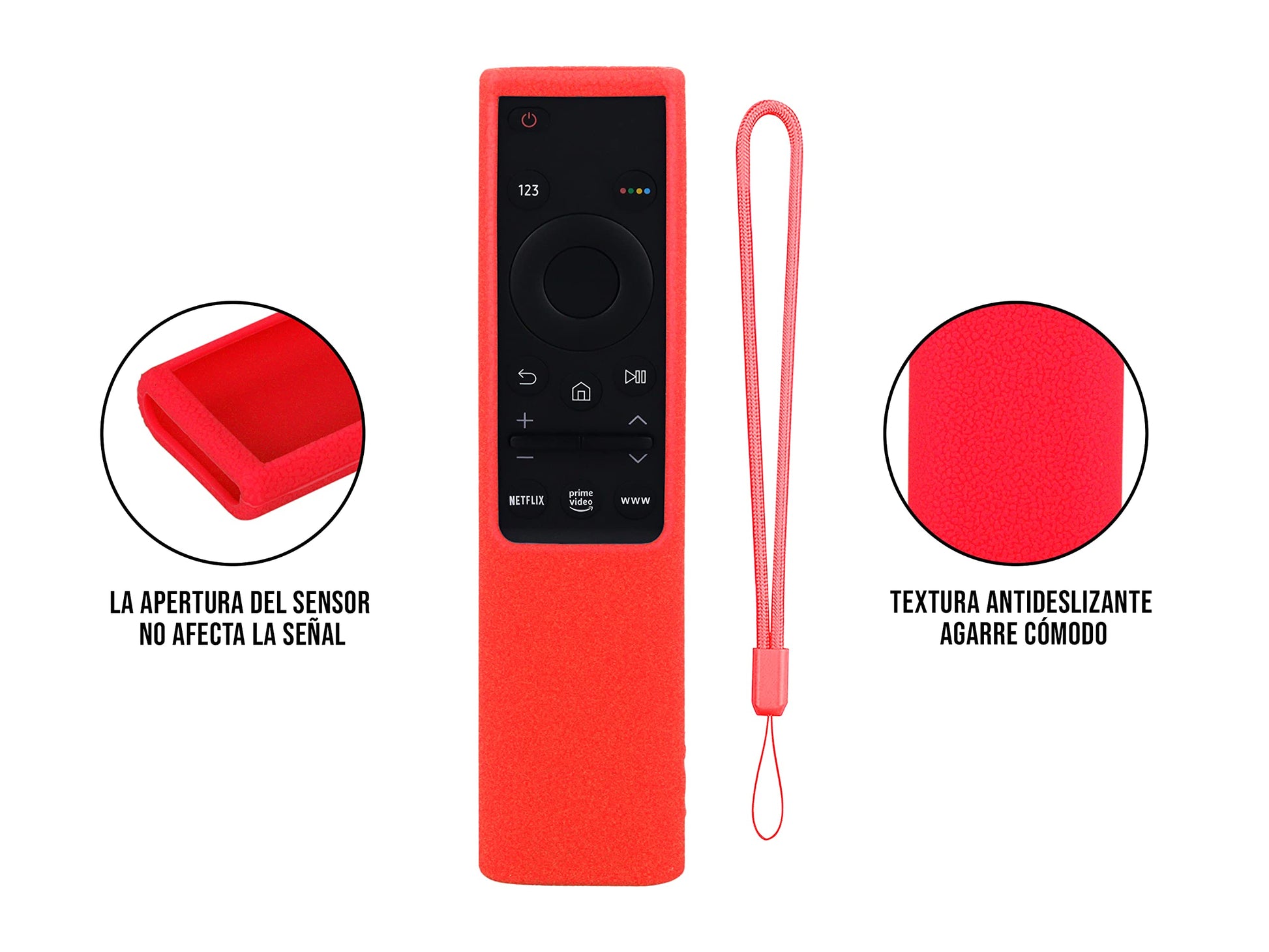 Funda para Control Samsung 4K Smart TV UHD Rojo