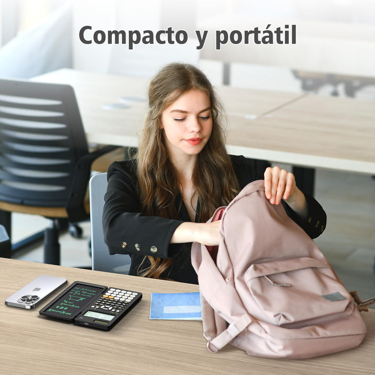 Calculadora Científica NEWYES 991ES MAX Recargable con Almohadilla de Escritura y Estuche Rígido Plegable 417 Funciones