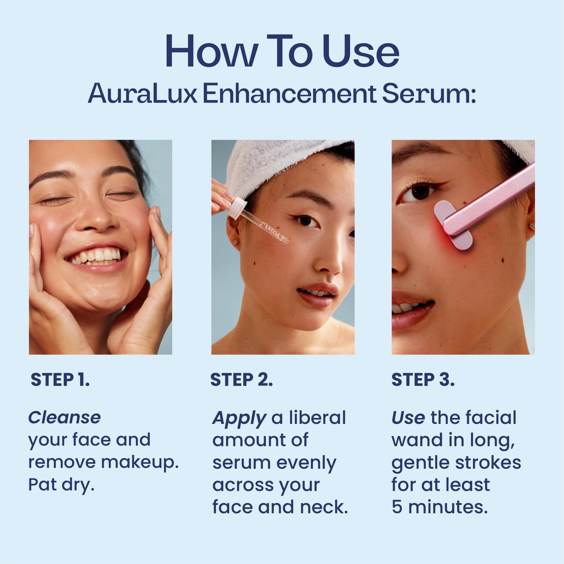 Berkland- Suero activador de terapia de luz roja para rostro y cuello: para varita facial, terapia de luz roja y microcur