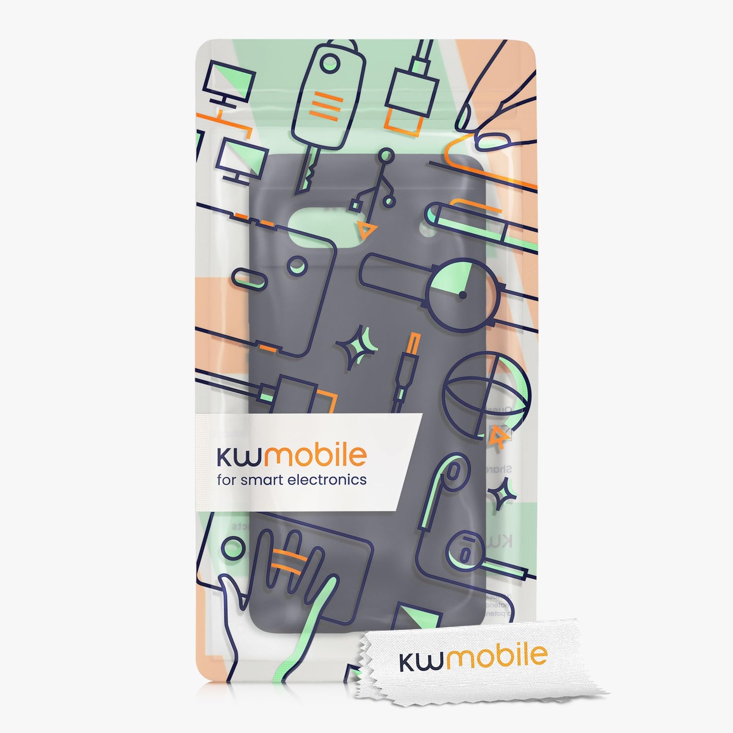 kwmobile Carcasa Compatible con Google Pixel 7a Funda - Case TPU y Silicona antigolpes - Apto Carga inalámbrica - Azul Oxford