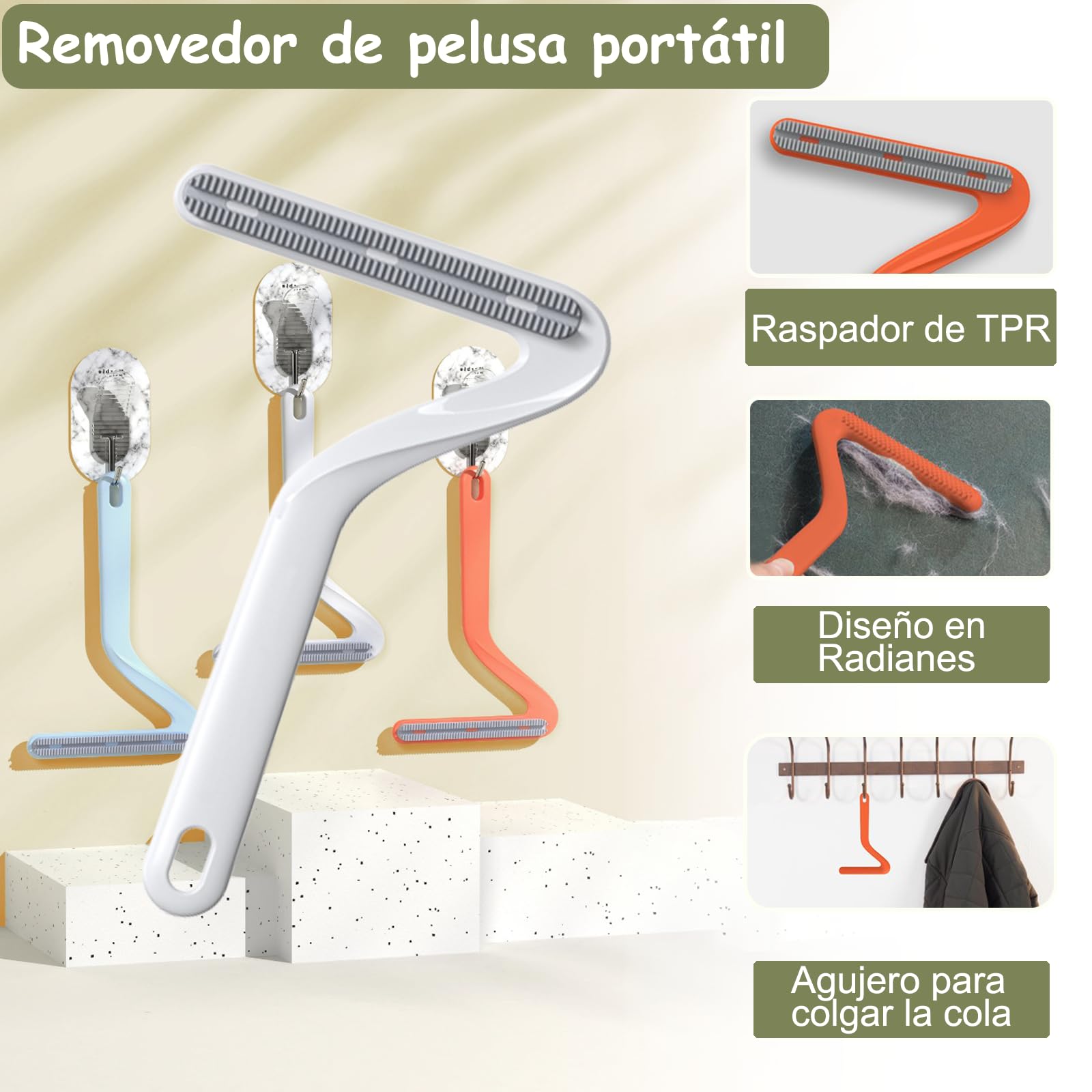 KIWOP 2 Piezas Cepillo para Gato, Autolimpiante Cepillos de Aseo para Mascotas+Removedor de Cabello, Cepillos Pelo Gato Inoxidable con Puntos de Goma, para Perros y Gatos de Pelo Corto o Largo
