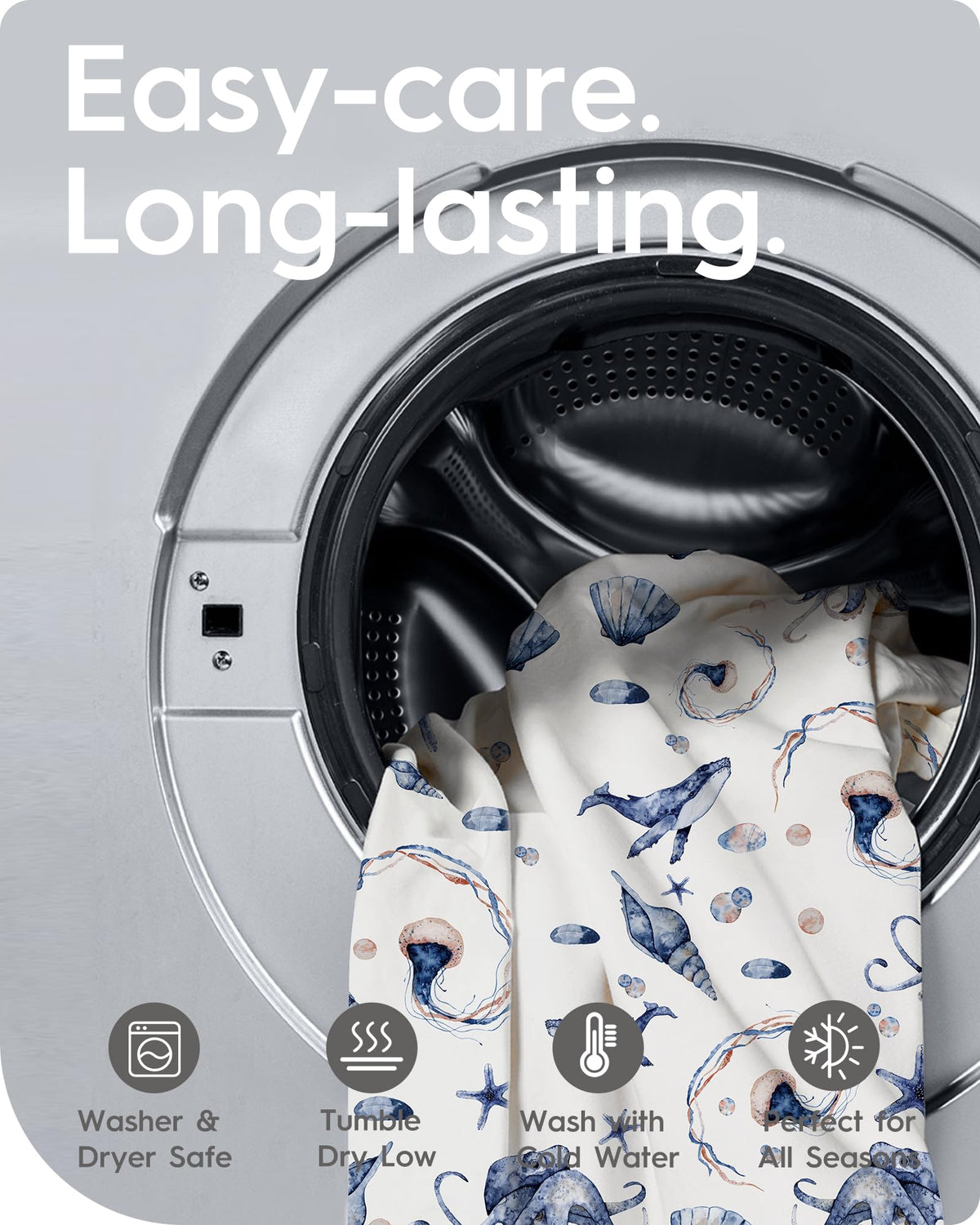 TotBasic - Funda de cambiador extra elástica, ultra suave de punto de jersey de alta calidad, unisex para niños y niñas, se adapta a todas las mesas de cambiador estándar, paquete de 2 (amigos océanos