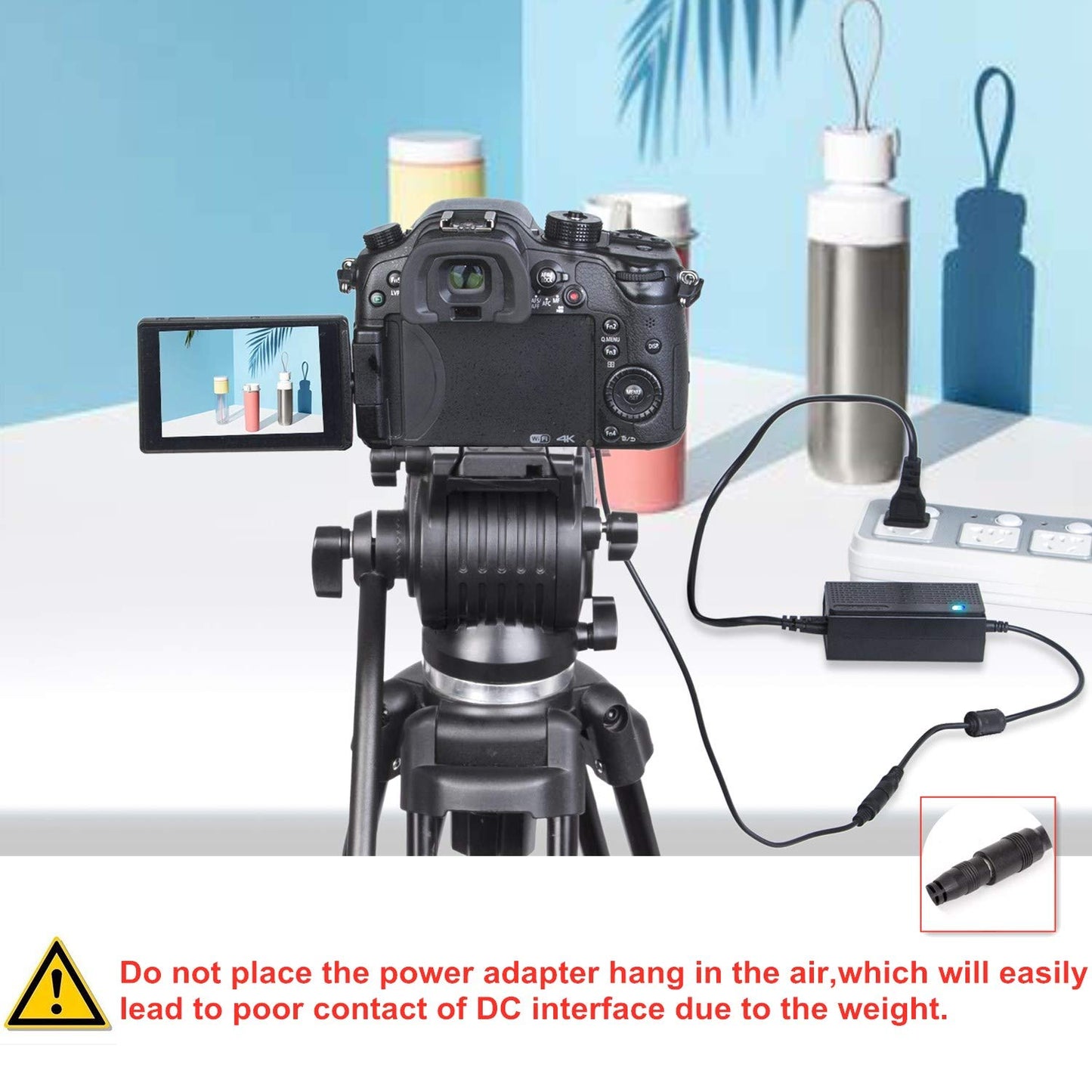 Kimaru EH-5a Adaptador de alimentación CA EN-EL14 Batería Dummy EP-5A Kit de acoplador DC para cámaras D3500 D3200 D5100 D5200 D5300 D5500 D5600 D3100 D3300 D3400.