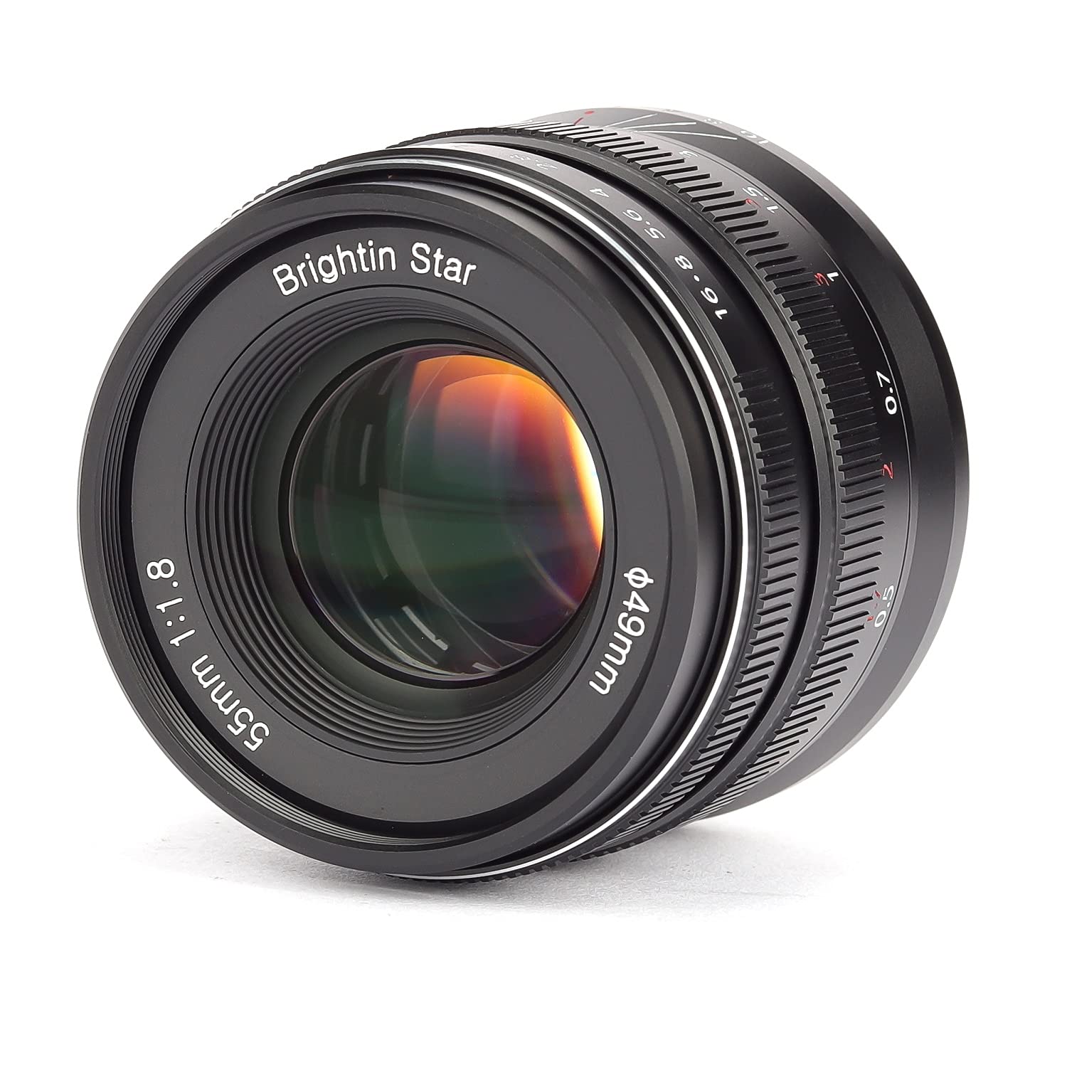 brightin star 55 mm F1.8 Lente de cámara sin Espejo de Enfoque Manual de Gran Apertura de Marco Completo, Apto para Canon RF-Mount EOS-R, EOS-R5, EOS-R6, EOS-R3, EOS-RP
