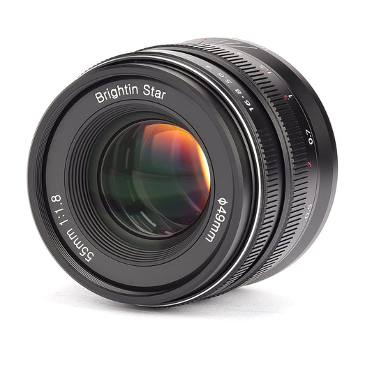 brightin star 55 mm F1.8 Lente de cámara sin Espejo de Enfoque Manual de Gran Apertura de Marco Completo, Apto para Canon RF-Mount EOS-R, EOS-R5, EOS-R6, EOS-R3, EOS-RP