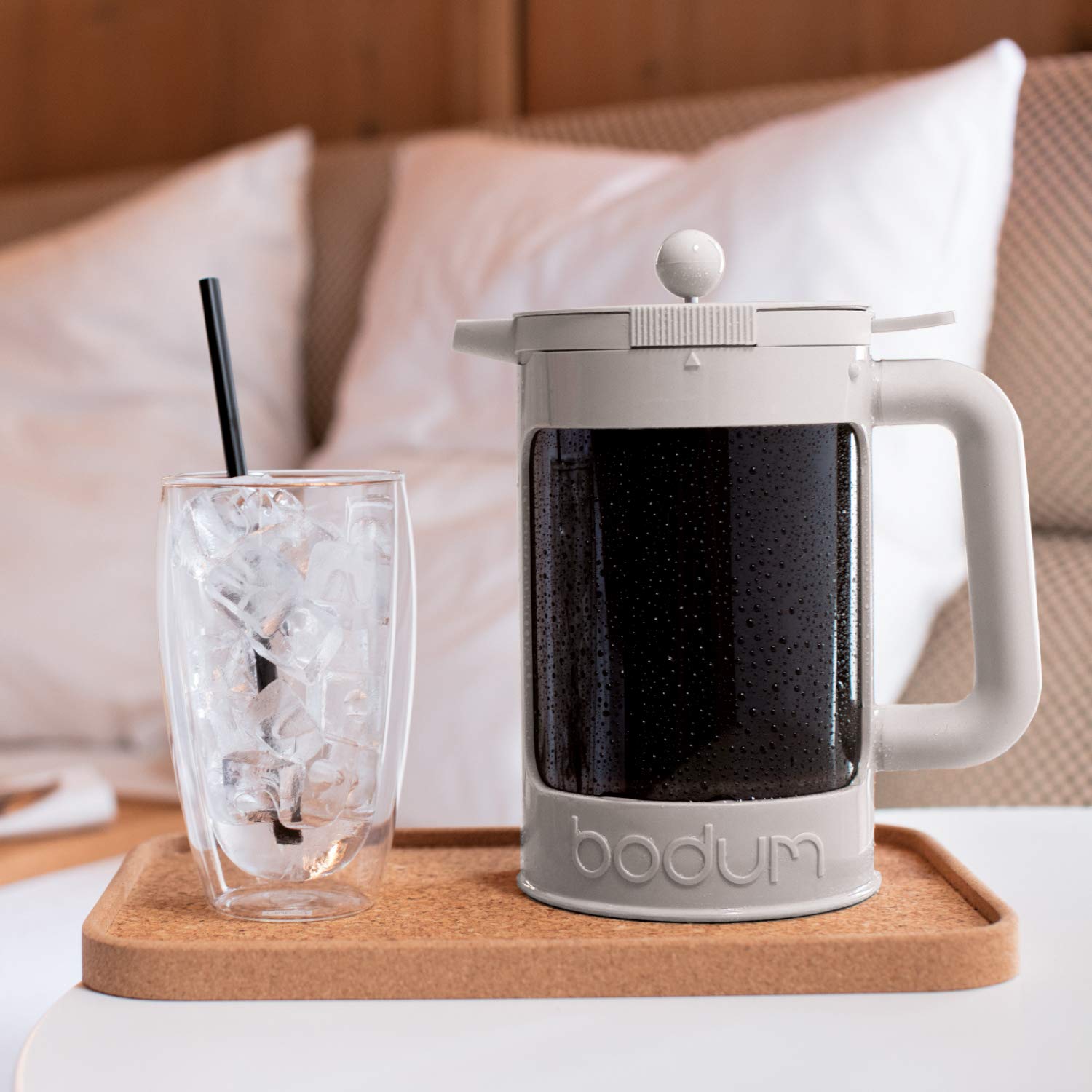 Bodum Bean Set Cafetera de café helado, Blanca, 12 Tazas/ 1.5 litros