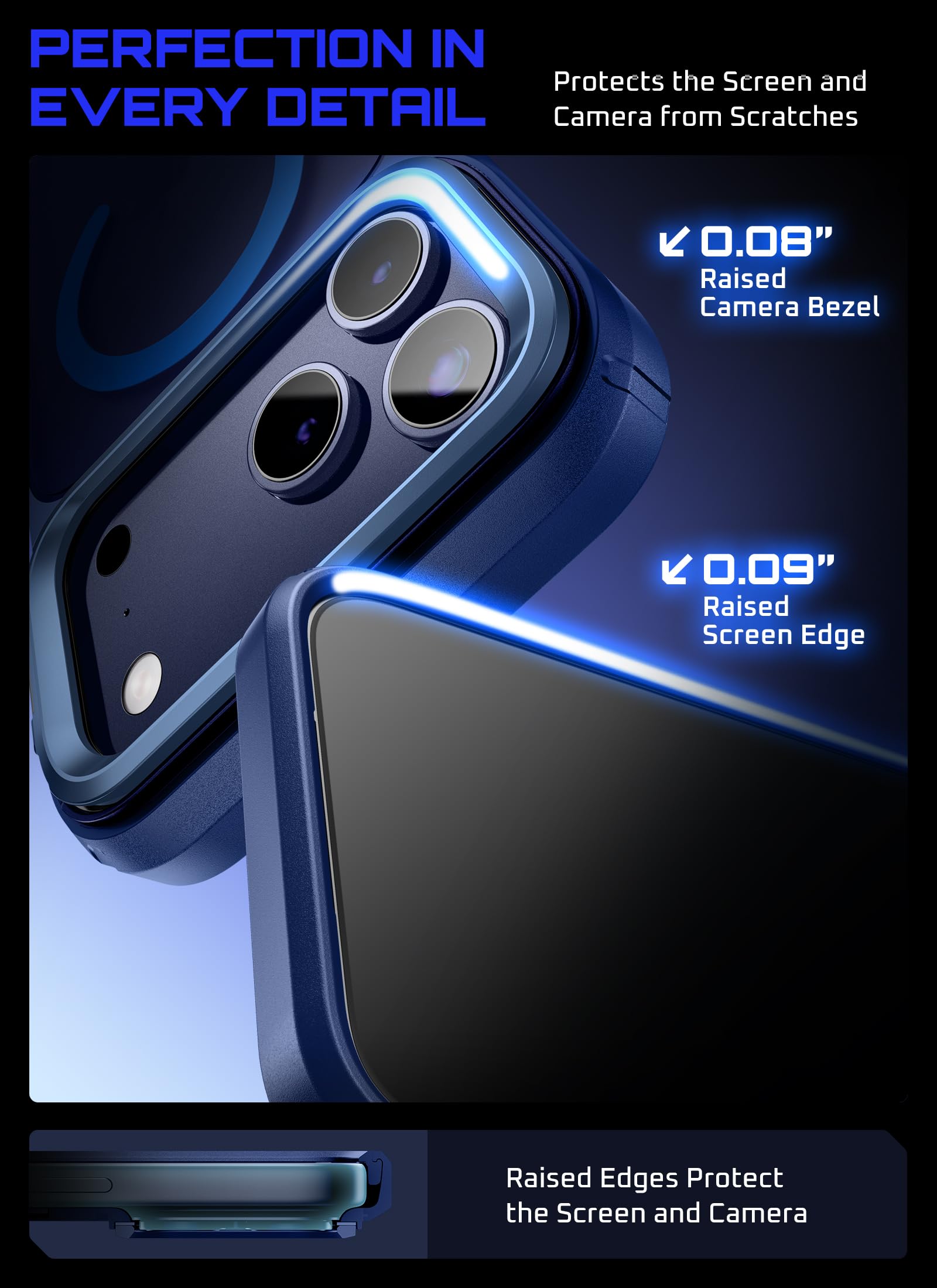 SUPCASE Funda Magnética para iPhone 17 Pro MAX Case Compatible con MagSafe [Unicorn Beetle mag] Resistente Carcasa Delgada Translúcida Mate para iPhone 17 Pro MAX - Azul