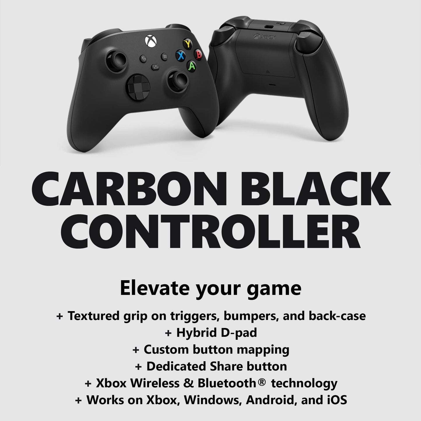 Controlador Xbox Core Microsoft Negro Carbón