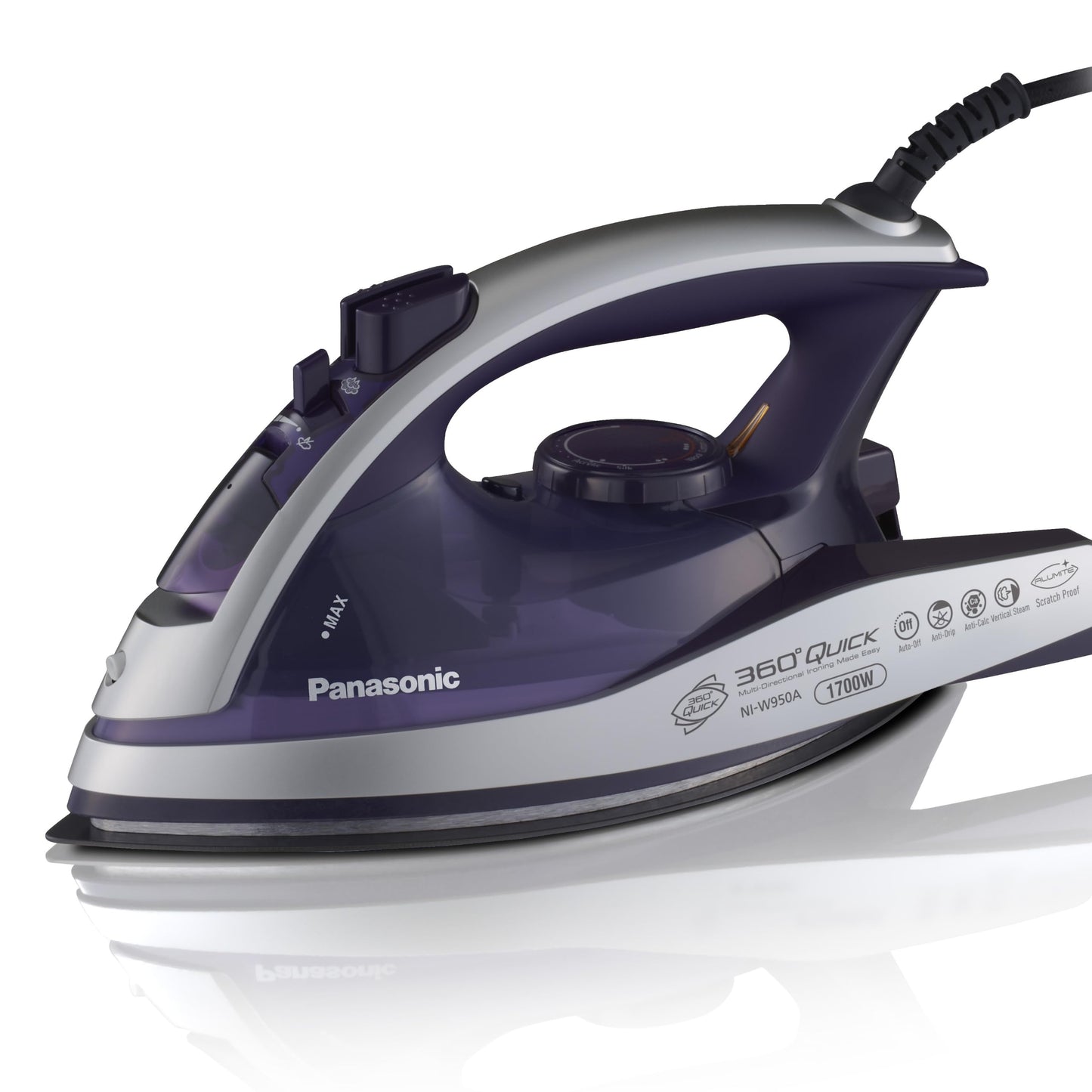Plancha de Vapor Panasonic NI-W950A Azul con Suela de Alumite