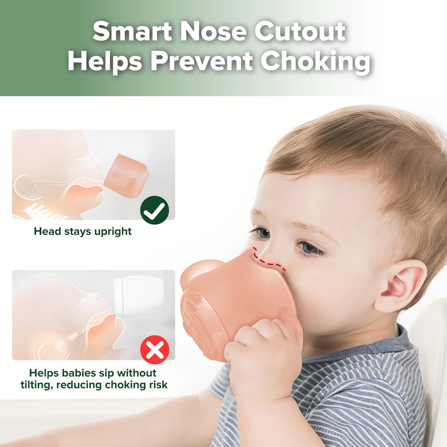 Taza de entrenamiento de silicona para bebé de haakaa, taza abierta de aprendizaje para niños pequeños de 6 meses en adelante, a prueba de caídas y libre de BPA, 5 onzas