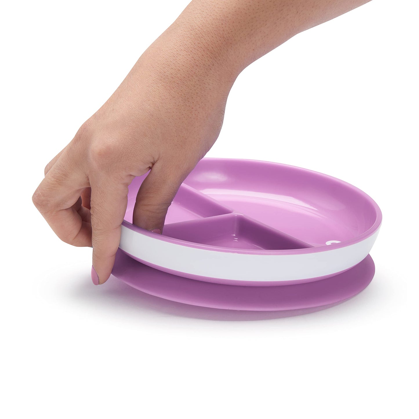 Platos De Succión Dividida Munchkin Azul Verde Para Niños Pequeños