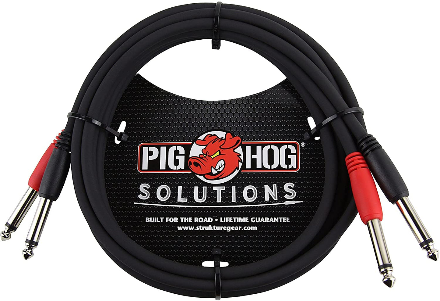 Cable Dual Mono Pig Hog 1/4 Pulgadas 6 Pies
