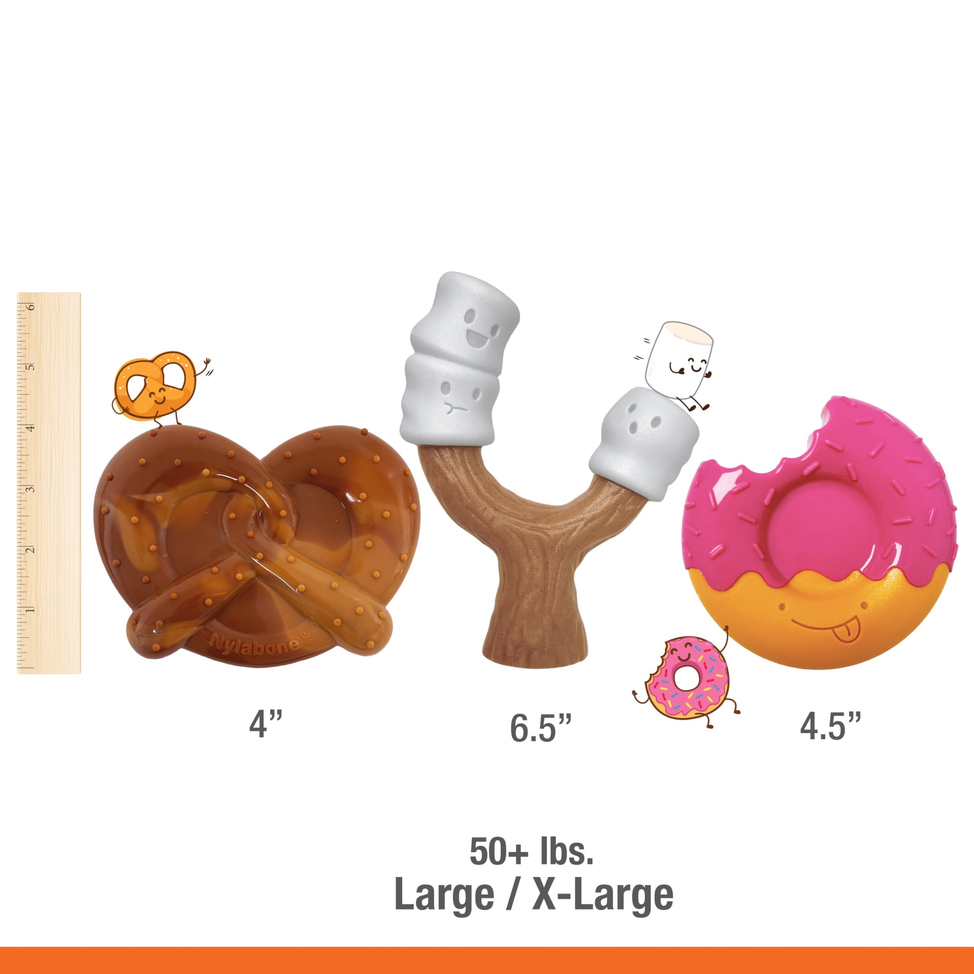 Juguete Masticable Nylabone Tocino y Mantequilla de Cacahuete Diversión para Perros Extra Grandes