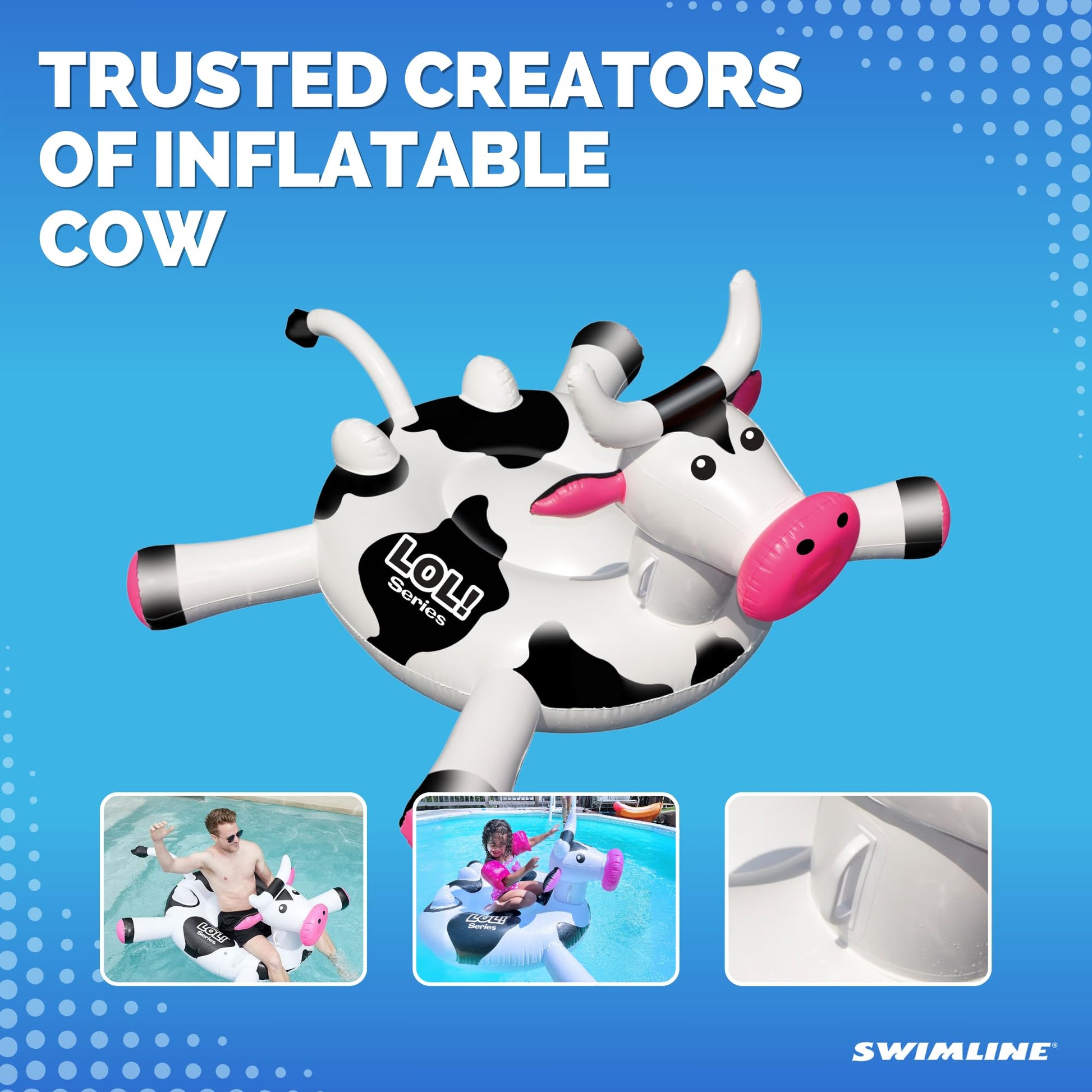 Flotador Inflable Swimline LOL Vaca para Piscina