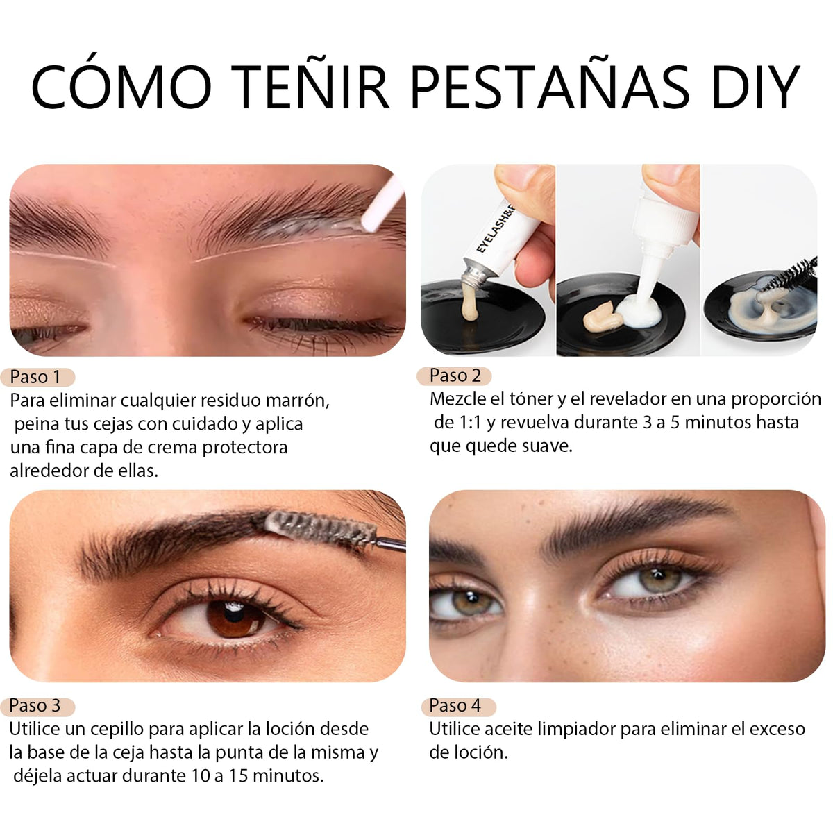 10 Piezas Lifting de Pestañas Kit, Kit de Laminado de Cejas, 2 En 1 Lash Lifting de Pestañas, Crea Cejas Más Gruesas y Duraderas, Rizador de Pestañas Permanente para uso en Salón de Belleza. (Negro)
