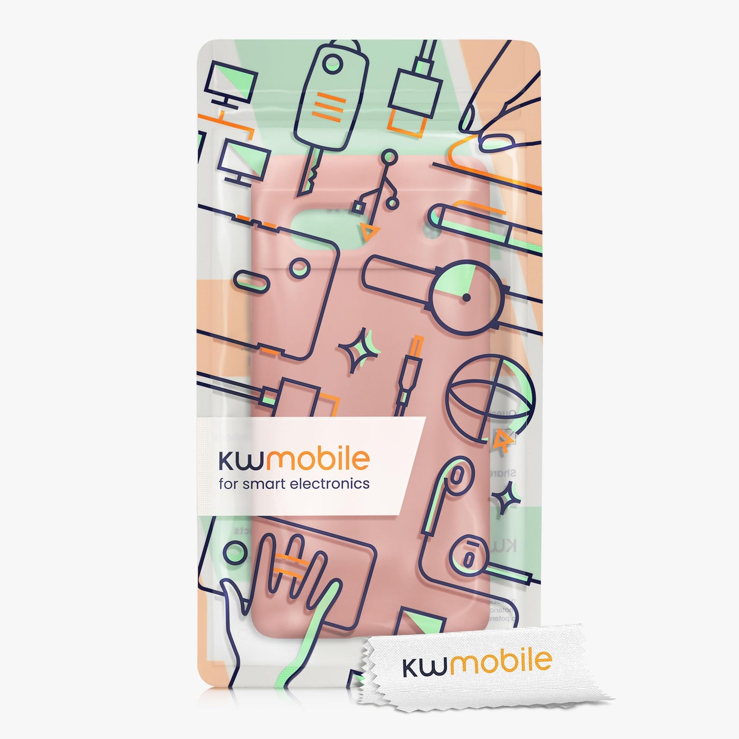 kwmobile Carcasa Compatible con Google Pixel 7a Funda - Case TPU y Silicona antigolpes - Apto Carga inalámbrica - Rosa de Invierno