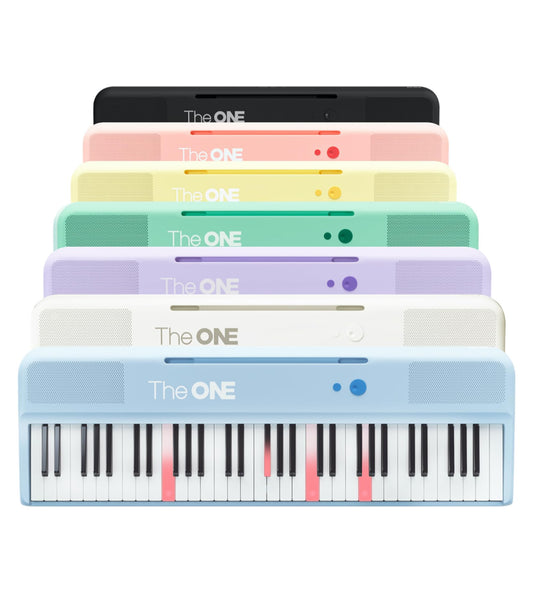 Teclado de Piano Inteligente The ONE COLOR Azul con 256 Timbres y Luces LED Integradas