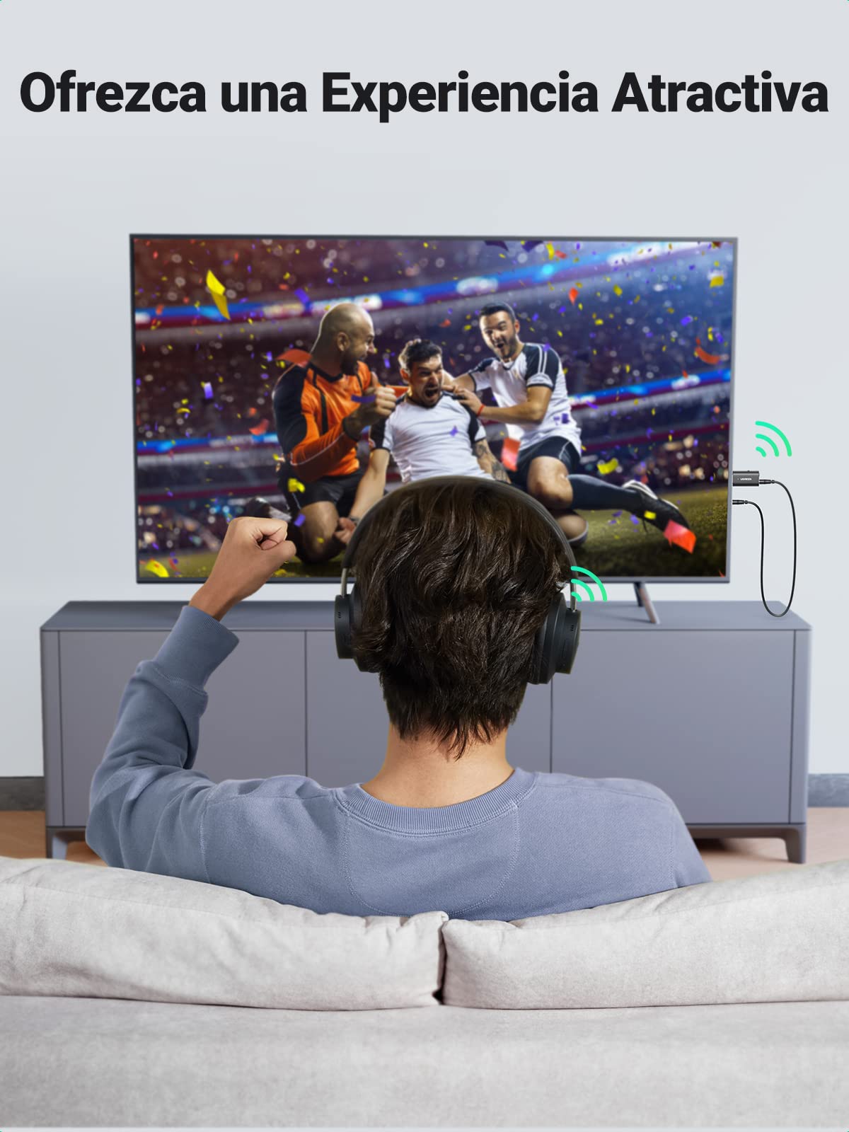 Transceptor Bluetooth 5.1 UGREEN Negro USB A 3.5mm para TV