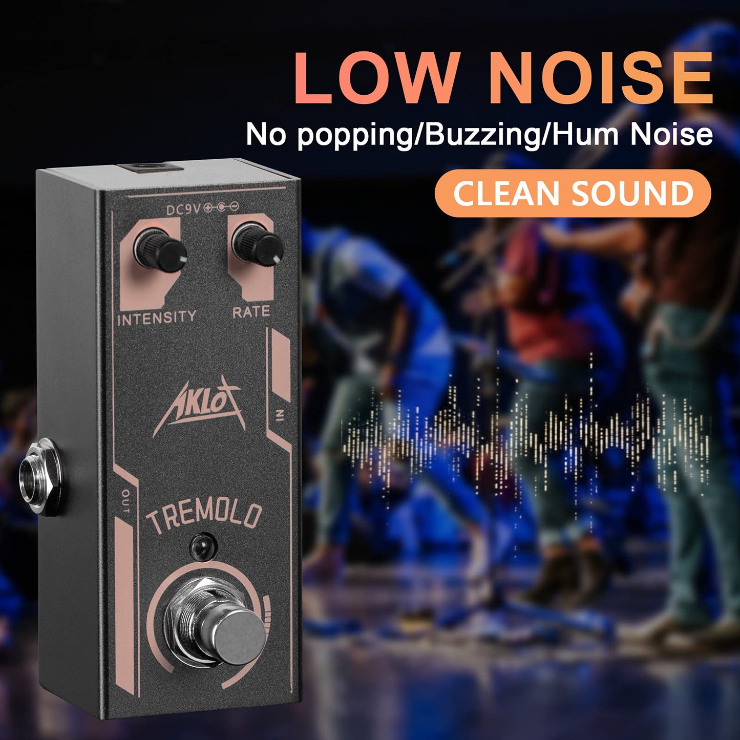 Pedal de Guitarra Tremolo AKLOT Electric Effects mini tipo único para Hombre