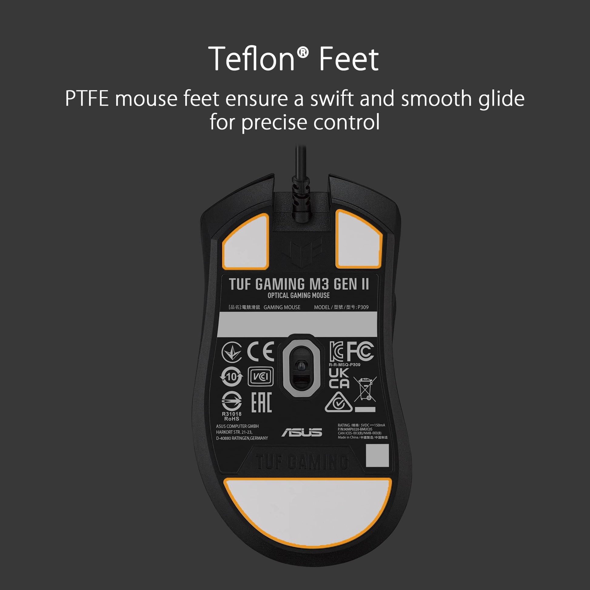 Mouse Gaming ASUS TUF Negro Ligero y Resistente IP56