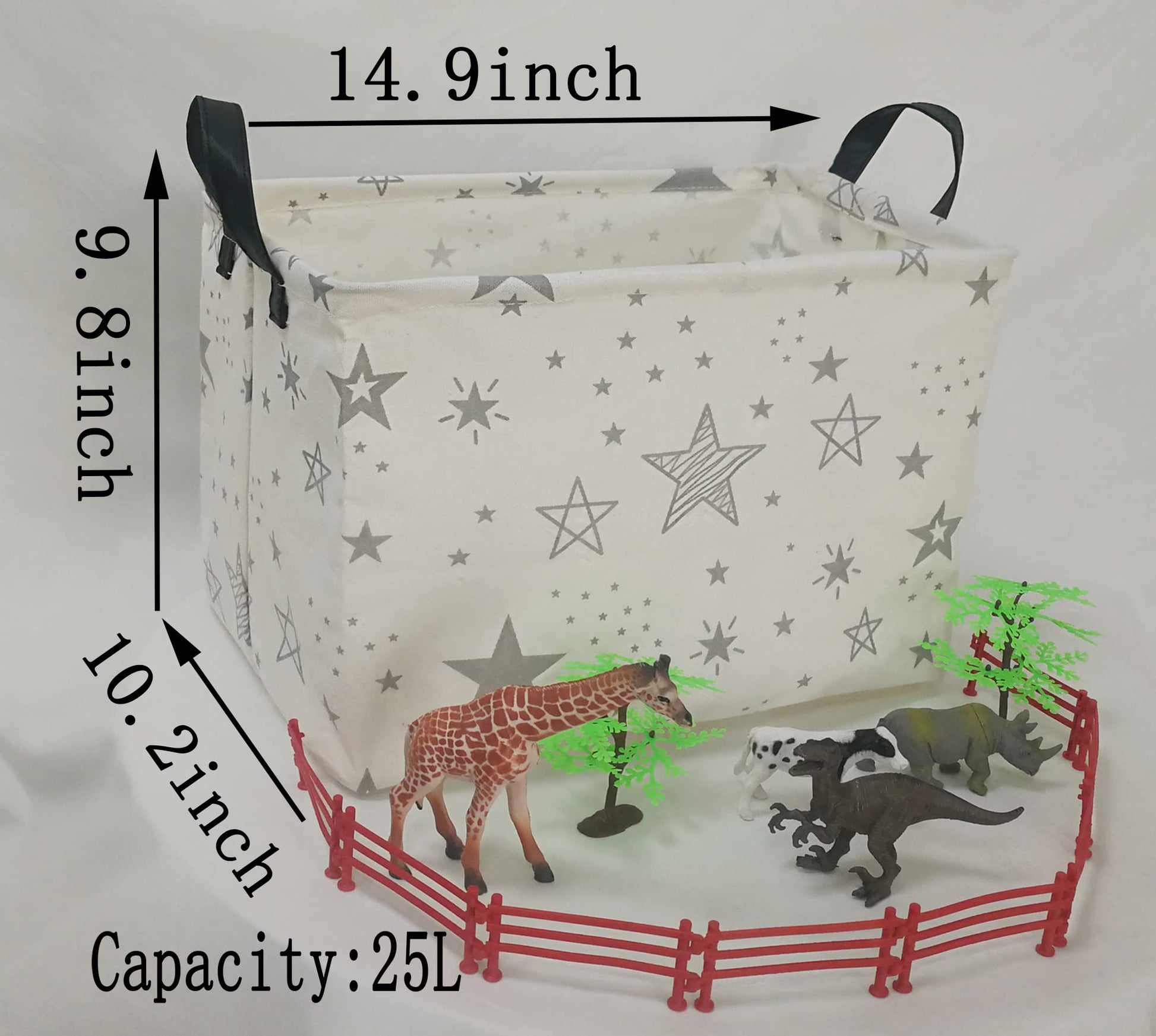 ACMUUNI - Estantería rectangular de regalo para guardería, cesta de lavandería y contenedores para ropa del hogar con asas