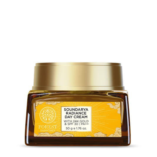 Forest Essentials Soundarya Radiance Cream With 24 Karat Gold & Spf 25 - 50G/1.7 Oz. 50 Milliliters