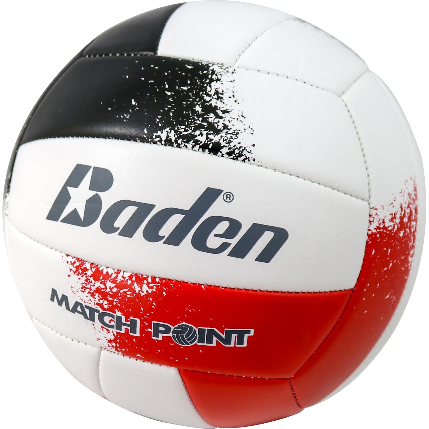 Baden MatchPoint - Balón de Voleibol, Rojo/Blanco/Negro, Talla 5